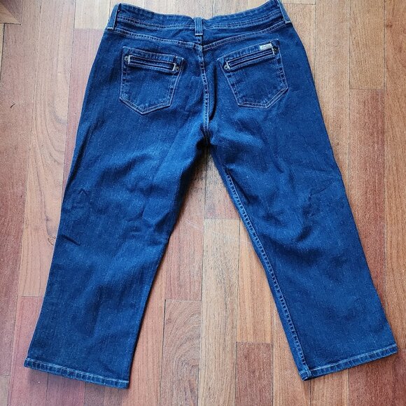 Signature by Levi Strauss Dark Wash Denim Cropped Jeans Size 10 - Picture 10 of 15
